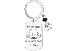 Kraven Regali di Compleanno 10-21,25,30,35,40,45,50,55,60,Portachavi Uomo Ragazzo Gioielli Personalizzato Argento con Incisione Mi Ci Sono Voluti 10 Anni