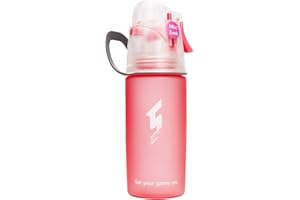 Qshare Bouteille d'eau de Brouillard de pulvérisation, Bouteille de Sport pour l'hydratation et Le Refroidissement dans Les Sports de Plein air, approuvé par la FDA sans BPA
