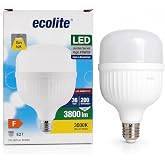 Ecolite 36W LED Ampul &ndash; 200W Eşdeğeri | E27 Duy, 3000K Sarı Işık, 3800 L&uuml;men | Enerji Tasarruflu Jumbo LED Ampul | AC 220V, 1