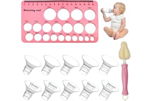 GXGM 10 Piezas insertos de brida de 13/15/17/19/21mm para reborde de 24mm escudo de la mayoría de los extractores, sin BPA, compatibles con KISSBOBO/Jheppbay/Bellababy/Nuliie sacaleches/Momcozy