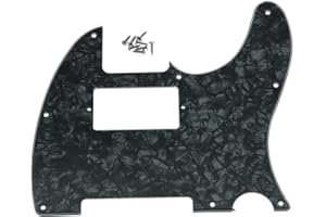 Dopro Humbucker-Plektrumschutz für Telecaster, 8 Löcher, für USA/Mexican FD Telecaster, Black Pearl
