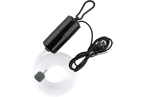 TALNITE Mini USB Aquarium Air Pump, Ultra Silent Portable Fish Tank Oxygen Pump, 1W Energy-Saving Air Aerator with Air Stone and Silicone Tube, Ideal for Small Aquariums, Ponds,and Outdoor Fish Transportation