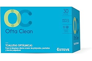 OFTACLEAN OFTA CLEAN 30 toallitas. Toallita tamaño XL para limpieza ocular diaria.Tres propiedades: Limpiadoras, Antimicrobianas y Emoliente. Acción Dual, se puede usar caliente o fria.