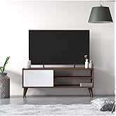 Egecan Mobilya Barok 110 Cm Tv &Uuml;nitesi Tv Sehpası Tv Standı Kitaplık Ceviz
