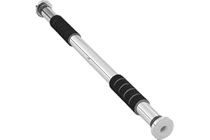 Ultrasport Barre de traction, barre de porte, réglable de 66,5 cm à 93 cm, montage sans vis, antidérapant, maintien sûr, poignées en mousse