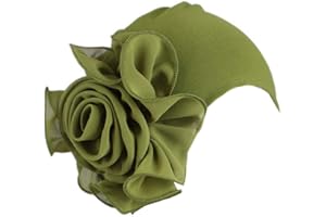 YONKINY YONKOUNY Chimio Turban pour Femmes Élégant Confortable Chapeau Bonnet Cancer Élastique Headdress Fleur pour La Perte De Cheveux Chimiothérapie