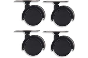 Fennoral 40 mm Dolly Wheel/Plate Assembly for Rainbow Vacuum D4, D4C, E2 Silver, E2 Gold, eSERIES, SE, E Series Dolly Dollie Cart Castor Wheels (2)