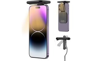 BRIMFORD Lumière de protection oculaire magnétique pour téléphone cellulaire avec LED rechargeable pour la lecture de nuit - Compatible avec MagSafe Solo pour iPhone 12, 13, 14, 15 - Lampe suspendue d'écran