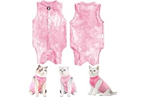 NJCXOLA Body Post Operatorio Gatto Femmina Tuta Gatto Post Intervento Tutina Gatto Post Operatoria Tuta di Recupero Corpo per Gatto Dopo Chirurgia Gattino Sterilizzazione Vestiti per Gatti 3-5kg