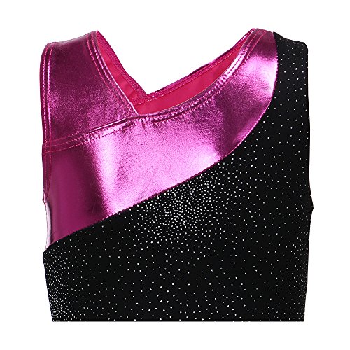 Einteilige Regenbogen-Streifen Ballett-Ballettröckchen-Tanz-Athletische Gymnastik-Trikotanzug für kleines Mädchen - 5