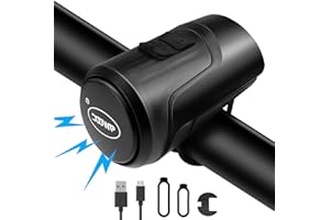 TOWWOO Sonnette de Vélo électrique, Sonnette à Vélo avec Alarme Antivol, 125dB Cloche de Vélo Haute Décibel Antivol, Rechargeable Alarme de Scooter électrique étanche IPX5 pour VTT/Route/Scooter/Vélo