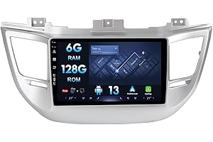 MISONDA Radio de Coche 6G+128G para Hyundai Tucson 3/IX35 2014-2018 Android 12 Compatible con navegación GPS Carplay Android Auto Bluetooth MirrorLink WiFi Pantalla táctil IPS de 9 Pulgadas