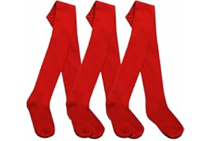 STYLE IT UP Paio di collant da ragazza, in cotone caldo, a tinta unita, morbidi, per bambine, 2-13 anni, confezione multipla