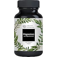 Magnesium - 365 Kapseln - 665mg, davon 400mg elementares Magnesium pro Kapsel - Laborgeprüft, hochdosiert, vegan