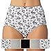 Pack Of Five Grey, White And Black Plain And Sprig Printed Full Briefs 18
