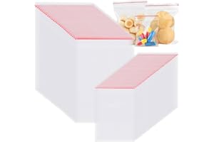 FAMCUCHE Lot de 600 petits sacs refermables en plastique transparent avec fermeture à pression pour documents, aliments, 6 x 9 cm/4 x 6 cm