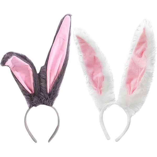 Hasen-Kostüm-Set – Plüsch-Ohren Stirnband, Halskette & Schwanz Für Cosplay, Ostern & Halloween