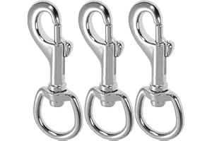 NCOALE Karabinerhaken mit Drehgelenk, 3 Stück Robusten Schlüsselanhänger Karabiner für Hundeleine Stabil Abnehmbare Drehverschlüsse Schlüsselkarabiner, Multifunktion Schlüsselring