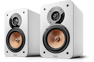 Teufel Ultima 20 - Diffusori da scaffale HiFi, compatti e potenti, Phase-Plug, suono e bassi precisi, sistema a 2 vie, struttura bass reflex - Bianco