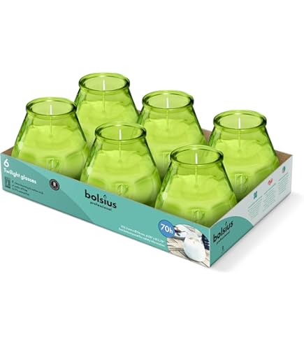 Candele Per Esterni Bolsius 6 Pezzi - In Vetro Limone, 70 Ore Di Combustione - Foto 6