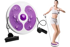 GYZGIRLOVER Waist Twisting Disc, Body Shaping Waist Twisting Disc, Twist Waist Disc Board with Drawstring, Resistance Bands Massage Foot Sole Home Fitness