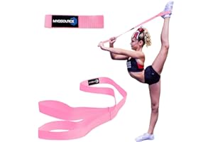 Myosource Kinetic Bands Cheerleading Flexibility Stunt Strap - Improve Stretching and Stunts for Cheer Dance Gymnastics & Physical Therapy Stocking Stuffers Present for Kids Girls Adults - 12 Colors