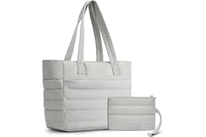 Axcone Bolso acolchado de mujer,Bolso ligero con compartimentos,Bolso de hombro acolchado para trabajo,viaje,gimnasio