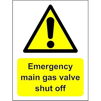 Seco Water Mains Shut Off Valve Sign, 200mm X 150mm - 1mm Semi Rigid - View #3
