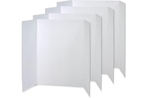 Pacon Präsentationstafeln, einwandig, Weiß, 121,9 x 91,4 cm, 4 Stück