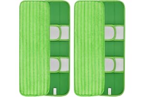 Donkivvy Paquete de 4 almohadillas de microfibra reutilizables para Swiffer Sweeper XL, almohadillas planas de repuesto para suelos húmedos y secos