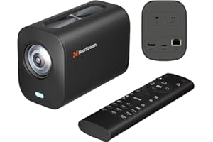 NearStream Cámara web 4K para PC, portátil, cámara de streaming con ángulo de visión ajustable, HDMI/USB/RJ45, cámara web ajustable USB para conferencias, reuniones de zoom, seguimiento AI (VM20)