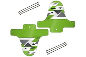SERIBAS Guardabarros MTB - 2 Piezas – Material rigido – Guardabarros Bicicleta montaña – guardabarro Delantero y Trasero – Incluye Bridas