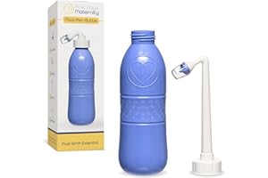 FIRST DAYS MATERNITY SUPPLIES First Days Maternity, Maxi Peri Bottle - 650ml Portable Bidet for Postpartum Perineal Care, Pain Relief - Perfectly Angled Head - Perfect After Birth Essential for Mum (Blue)