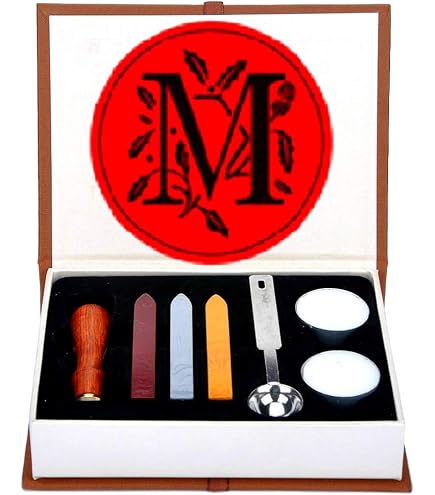 Herbin 40123T - Un Sceau Rond avec Manche en Bois Vernis, Lettre W en Alphabet Anglaise
