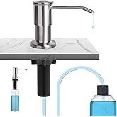 Ibergrif Undercounter Kitchen Soap Dispenser, Kitchen Soap Dispenser with | Botta Glia Sink Soap Dish, Two Dispensing Modes,