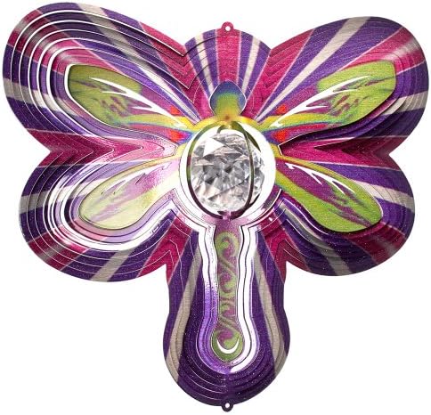 Iron Stop D7520-10 25cm Crystal Dragonfly Windspinner