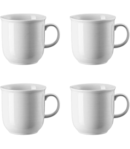 Juego De 4 Tazas De Café De Porcelana Thomas Trend - Color Blanco, Capacidad 0,18 L, Aptas Microondas Y Lavavajillas