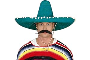 FIESTAS GUIRCA | Sombrero Mexicano de Paja (45 cm) - Accesorio de Fiesta para Celebraciones de Verano y Graduaciones - Ideal para Eventos Temáticos de México y Fiestas de Disfraces - Adulto Unisex