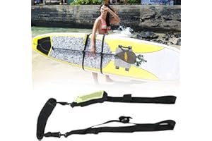 Guer Sup Paddle Board Carry Strap, Correa de Hombro para Tablas de Surf, Kayak Canoe Carry Strap Storage Sling, Correa Ajustable para Soporte de Kayak, Negro
