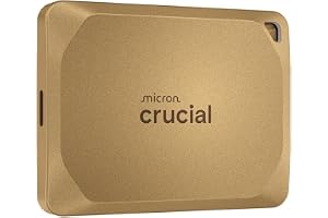Crucial X10 Pro Bärbar Externa SSD, Upp till 2100MB/s läshastighet och 2000MB/s skrivhastighet, PC/Mac, IP55 Vatten