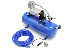 JAYEUW Compresseur d'air électrique silencieux 12 V 150 PSI - Capacité du réservoir : 6 l - Pour voiture, bateau, vélo