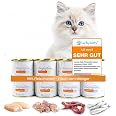Lucky-Kitty Katzenfutter Nass – 100% Hühnerherzen, Ohne Getreide & Zucker, 4x200g