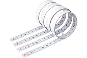 GOIEHIR 4 Pièces Mètre à Ruban Auto adhésif, Métrique Ruban à Mesurer Auto adhésif, de Gauche à Droite, de Droite à Gauche, du Centre Vers les Côtés