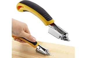 AUTUUCKEE Staple Remover, Staple Remover Tool Upholstery Staple Remover, Nail Puller for Furniture Floor Wooden Case Carton Photo Frame Carpet Staple (Yellow)