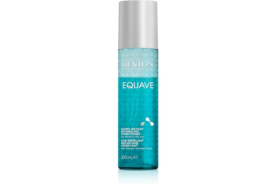 REVLON PROFESSIONAL EQUAVE Hydro Instant Detangling Conditioner, 200 ml, entwirrender Leave in Sprühconditioner für normales bis trockenes Haar, Haarpflege mit 2-Phasen Formel & Hitzeschutz