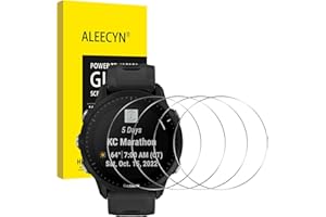 ALEECYN [4 Stück] Schutzfolie Kompatibel mit Garmin Forerunner 955/955 Solar, 9H Härte Panzerglas, Wasserdichtes Gehärtetes Glas Folie, Blasenfreie Anti-Kratzen Displayschutzfolie, Hohe Klar Displayschutz