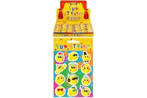 Henbrandt SMILEY FACE STICKERS 12 PER SHEET (6 Sheets)