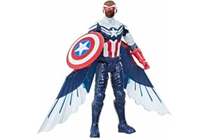 MARVEL Hasbro Avengers Titan Hero Capitan America, action figure di Captain America da 30 cm, include ali, per bambini dai 4 anni in su