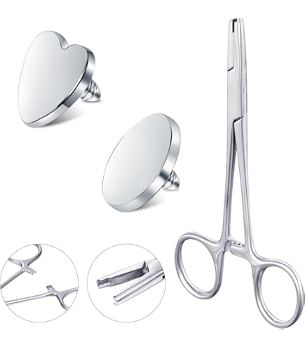Piercing bal grijper, 2 stuks roestvrij staal piercing grijper