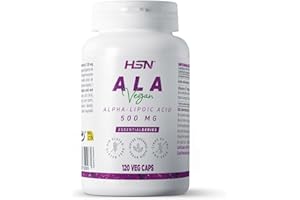 Acido Alfa Lipoico 500 mg di HSN | 120 Capsule Vegetali di Puro ALA o Acido Tiottico | Con Vitamina E Naturale | No OGM, Vegano, Senza Glutine